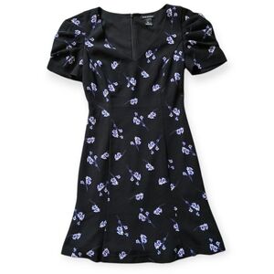 Club Monaco Lenoria Mini Dress, Black Floral, Women's Size 00